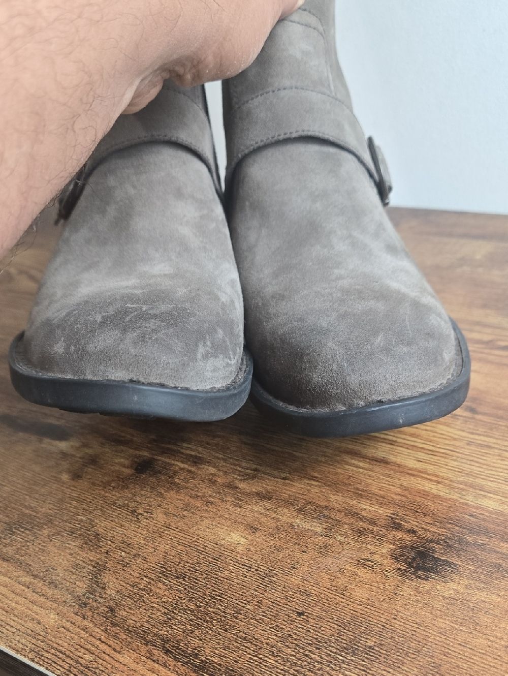 Born Chesire Gray Suede Tall Riding Boot Women Sz 9 Euro Boho Farmcore Cabincore - Picture 5 of 11